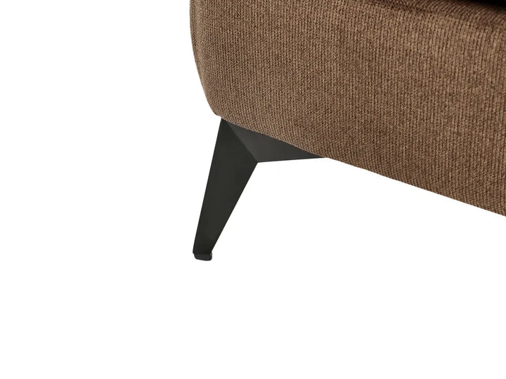 Right-Hand Chaise Lounge Fabric Brown Lorwell