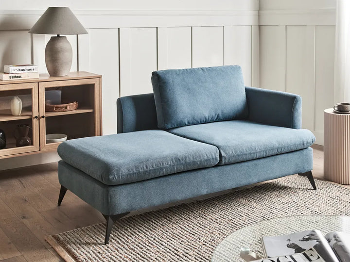 Right-Hand Chaise Lounge Fabric Blue Lorwell