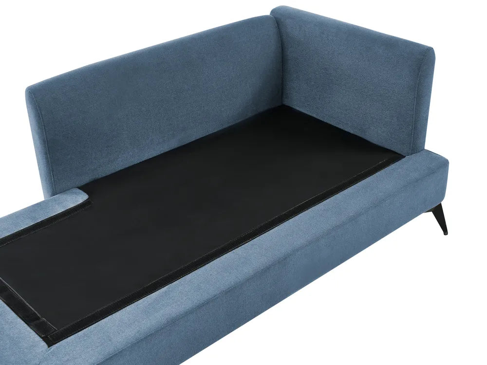Right-Hand Chaise Lounge Fabric Blue Lorwell