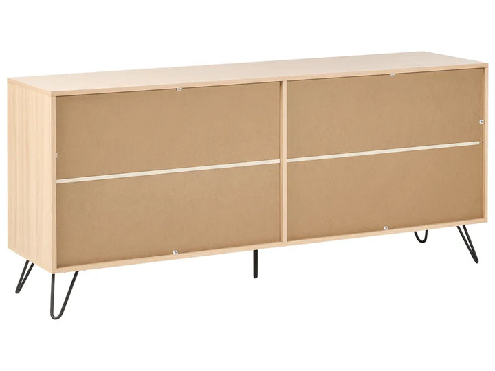 6 Drawer Chest Light Brown Lumera Scandinavian Style