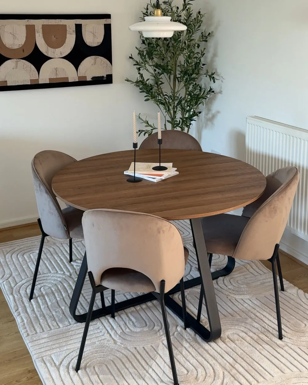 Set of 2 Dining Chairs Velvet Taupe Pia