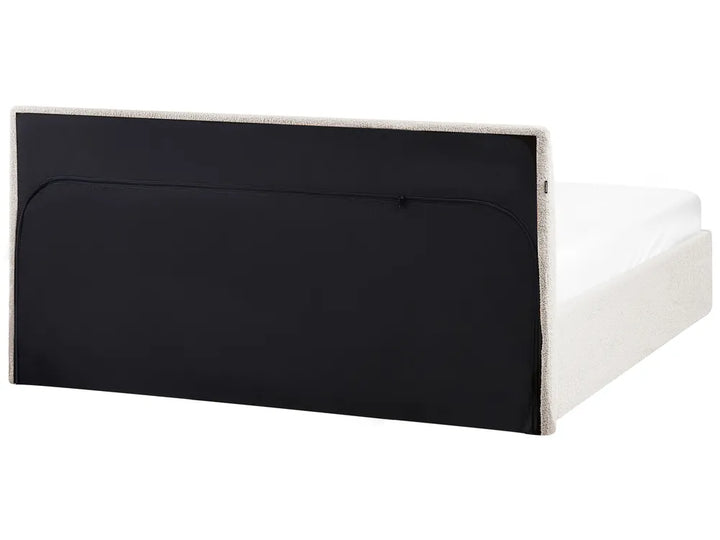 Ottoman Bed Boucle 140 x 200 cm (EU Double) Off-White Drew