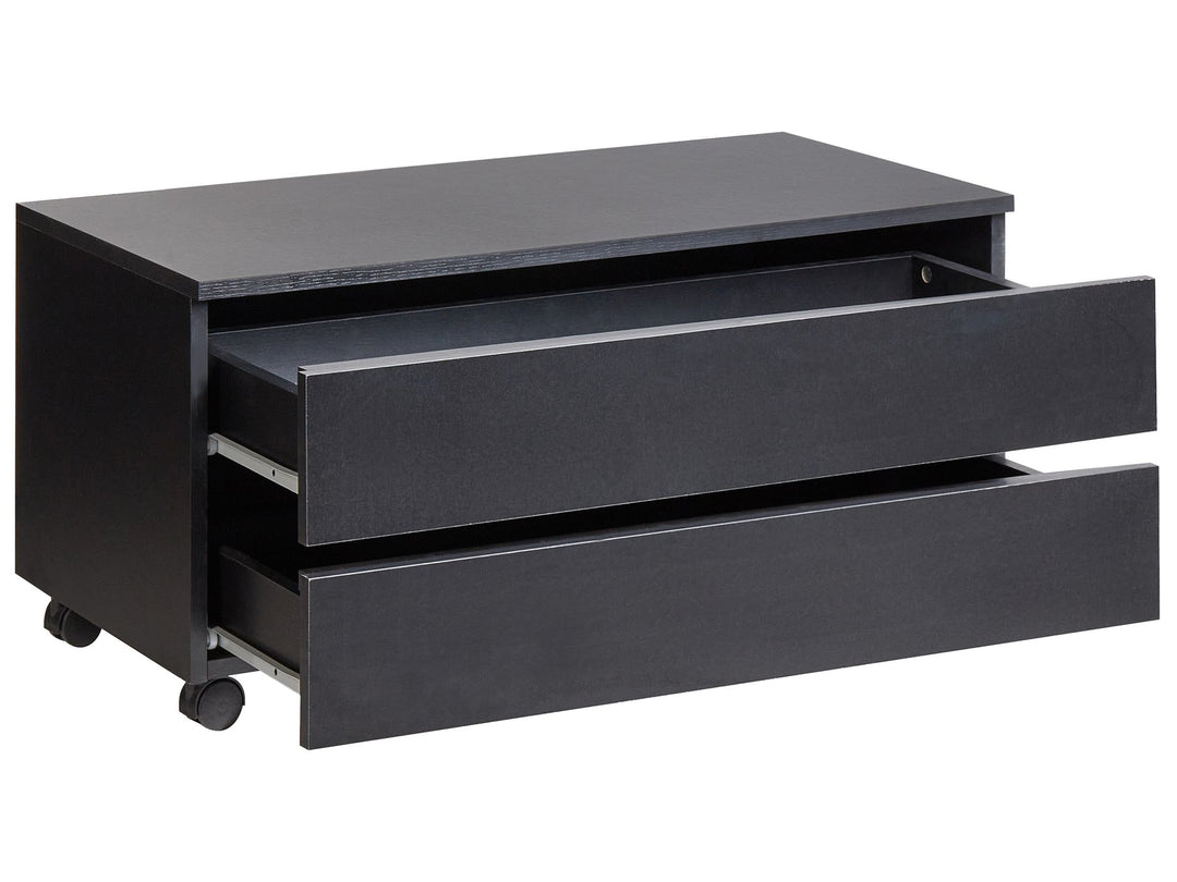 Bathroom Cabinet with Wheels 80 cm Black Teresina