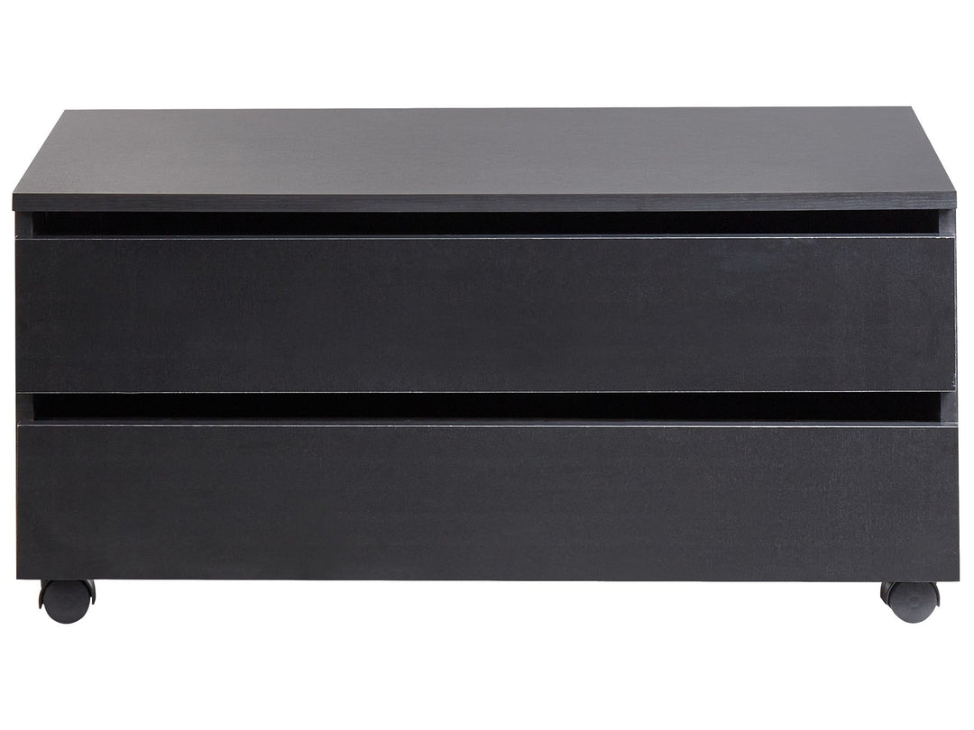 Bathroom Cabinet with Wheels 80 cm Black Teresina
