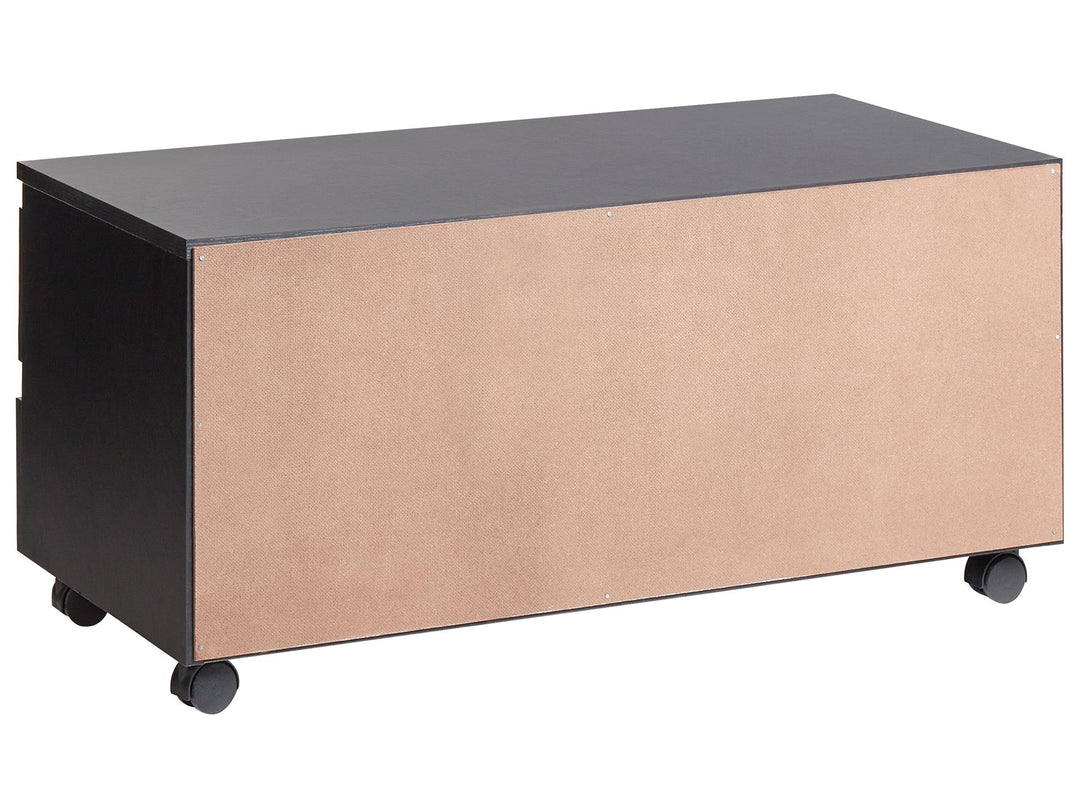 Bathroom Cabinet with Wheels 80 cm Black Teresina