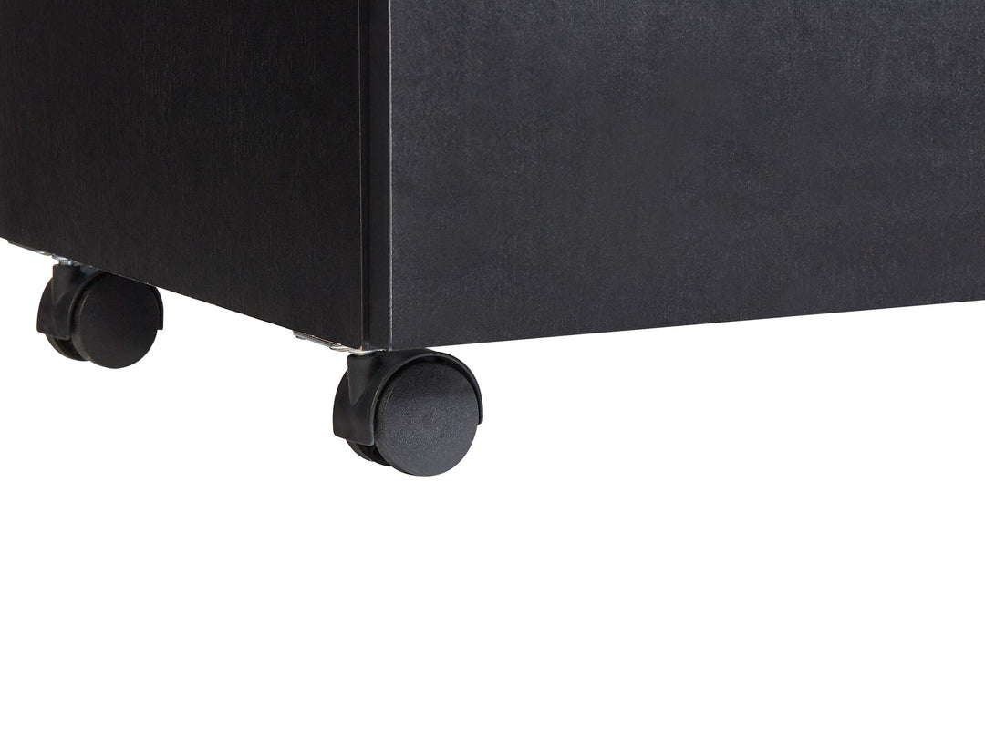 Bathroom Cabinet with Wheels 80 cm Black Teresina