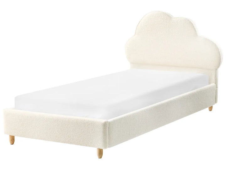 Kids Bed Cloud Boucle Deviana 90 x 200 cm (EU Single) Off-White