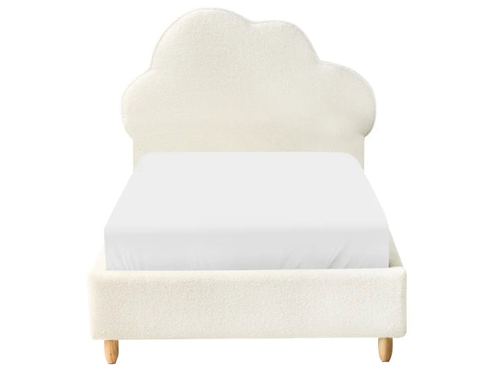 Kids Bed Cloud Boucle Deviana 90 x 200 cm (EU Single) Off-White