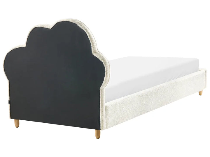 Kids Bed Cloud Boucle Deviana 90 x 200 cm (EU Single) Off-White