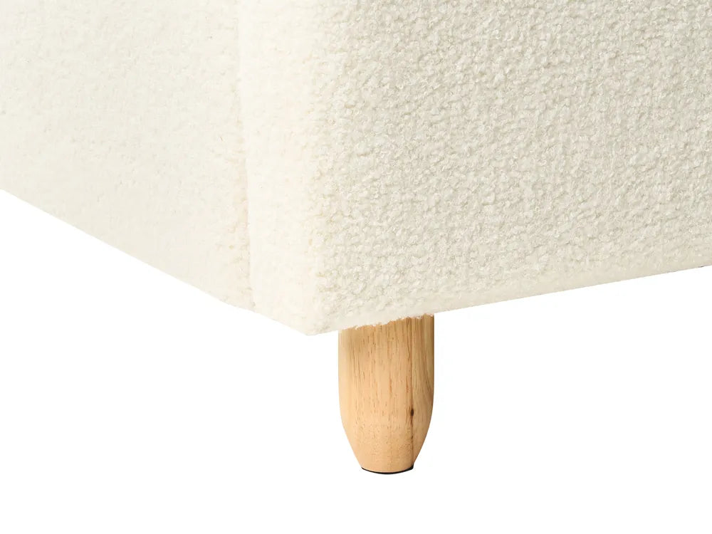 Kids Bed Cloud Boucle Deviana 90 x 200 cm (EU Single) Off-White
