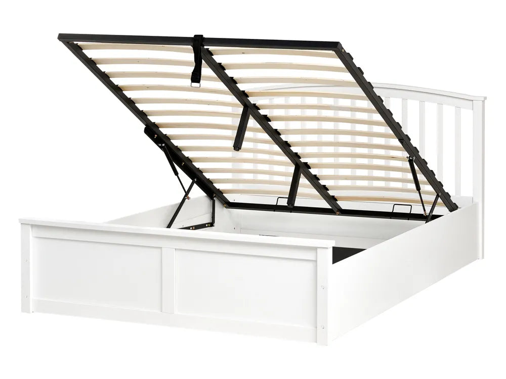 Ottoman Bed Pine Wood 140 x 200 cm (EU Double White) Lara
