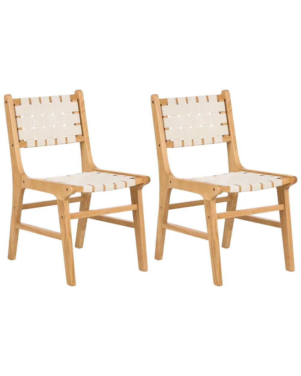 Set of 2 Dining Chairs Wood Light Brown Drake