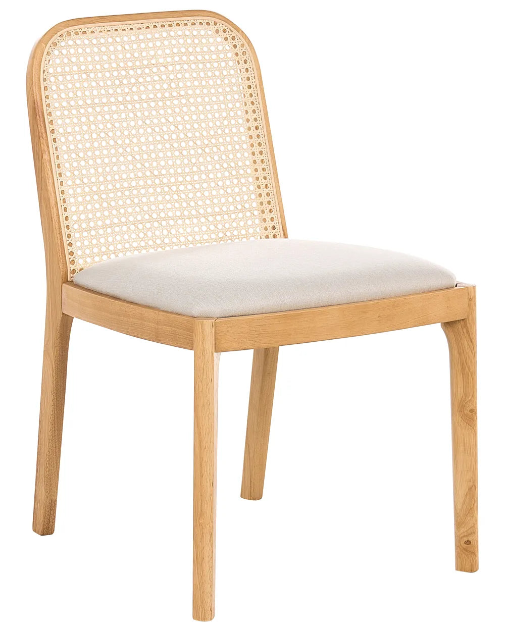 Set of 2 Dining Chairs Fabric Light Brown/ Beige Deena