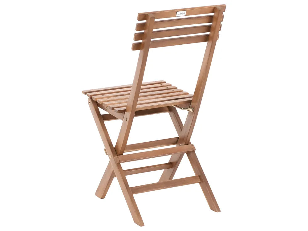 Bistro Set Folding Certified Acacia Wood Brown Bove