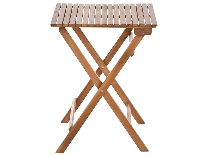 Bistro Set Folding Certified Acacia Wood Brown Bove
