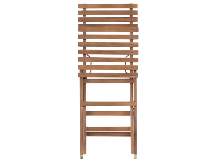 Bistro Set Folding Certified Acacia Wood Brown Bove