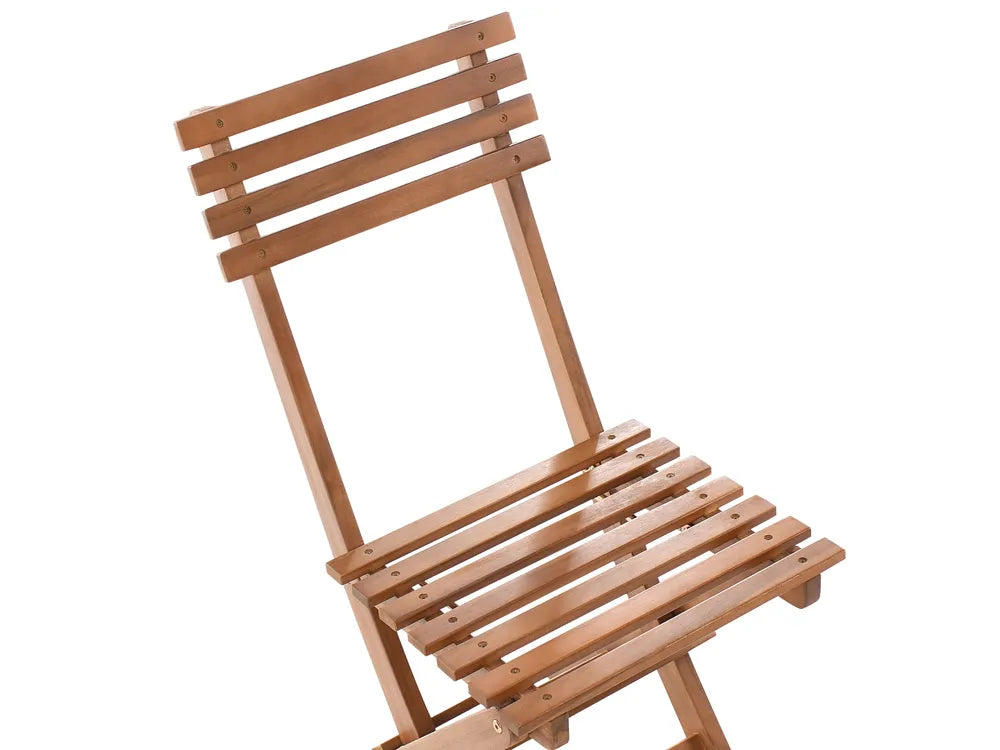 Bistro Set Folding Certified Acacia Wood Brown Bove