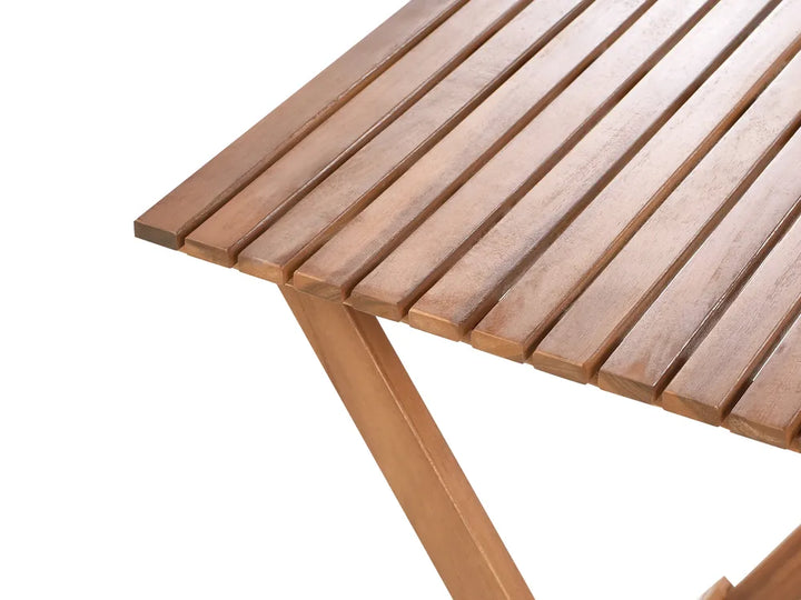 Bistro Set Folding Certified Acacia Wood Brown Bove