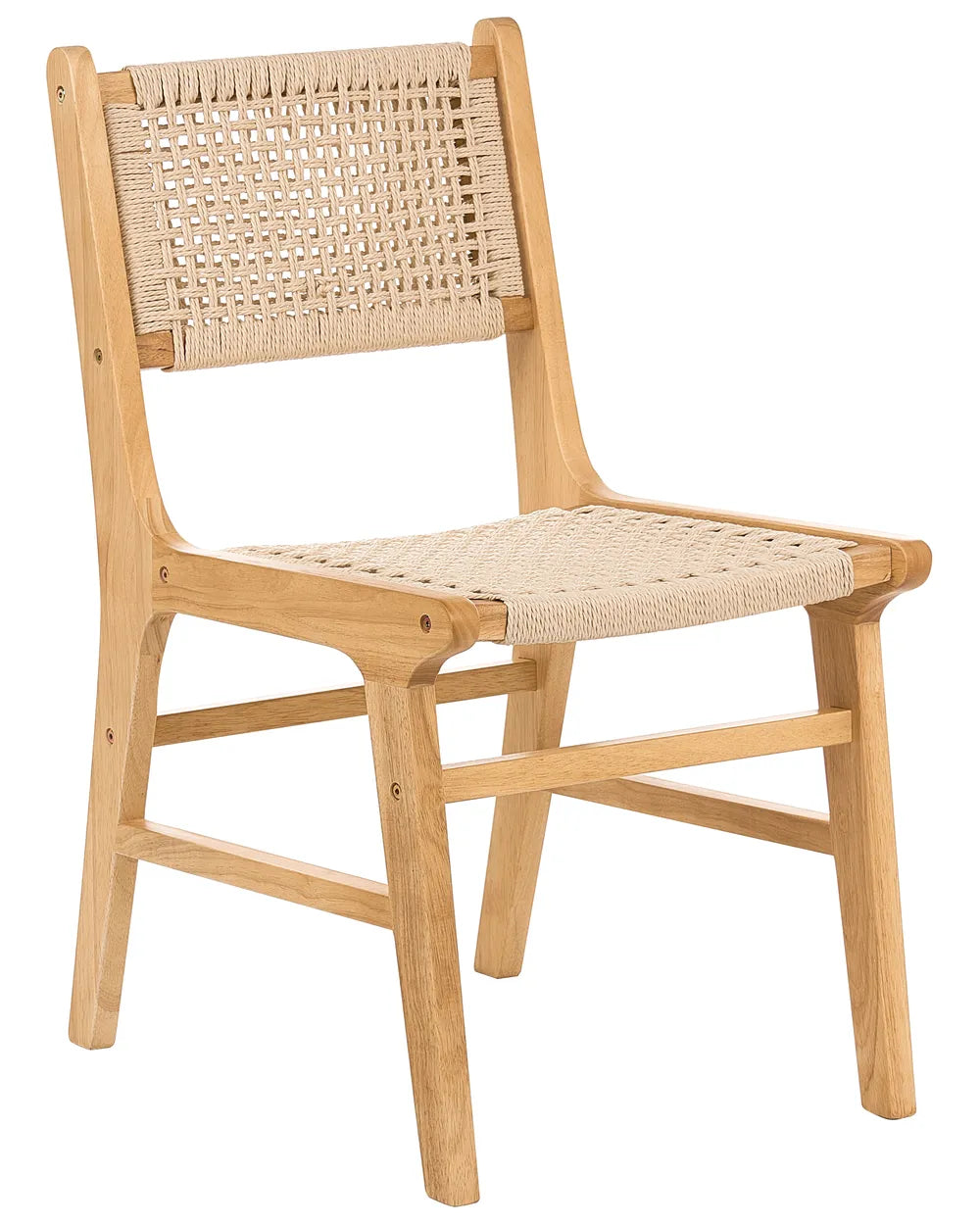 Set of 2 Dining Chairs Wood Light Brown/ Beige Harry