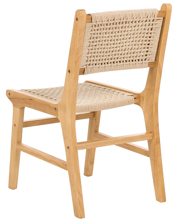 Set of 2 Dining Chairs Wood Light Brown/ Beige Harry