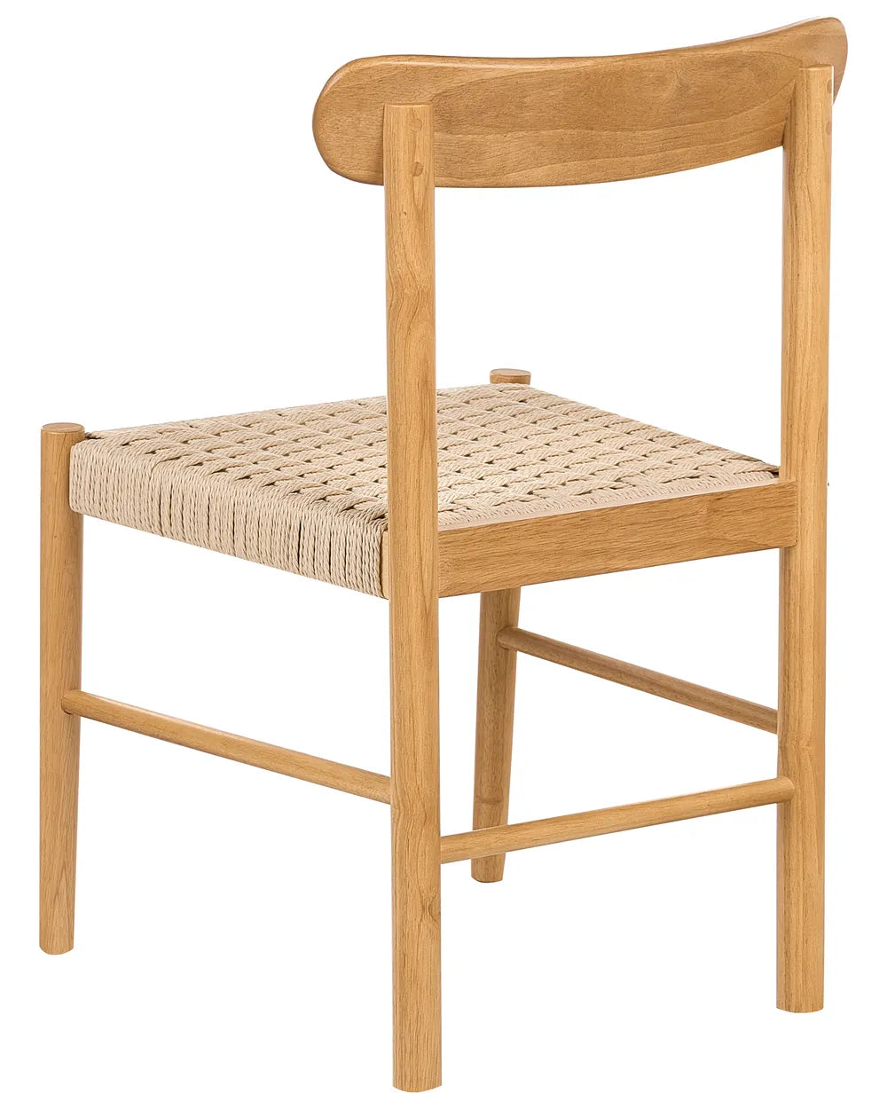 Set of 2 Dining Chairs Wood Light Brown/ Beige Amy