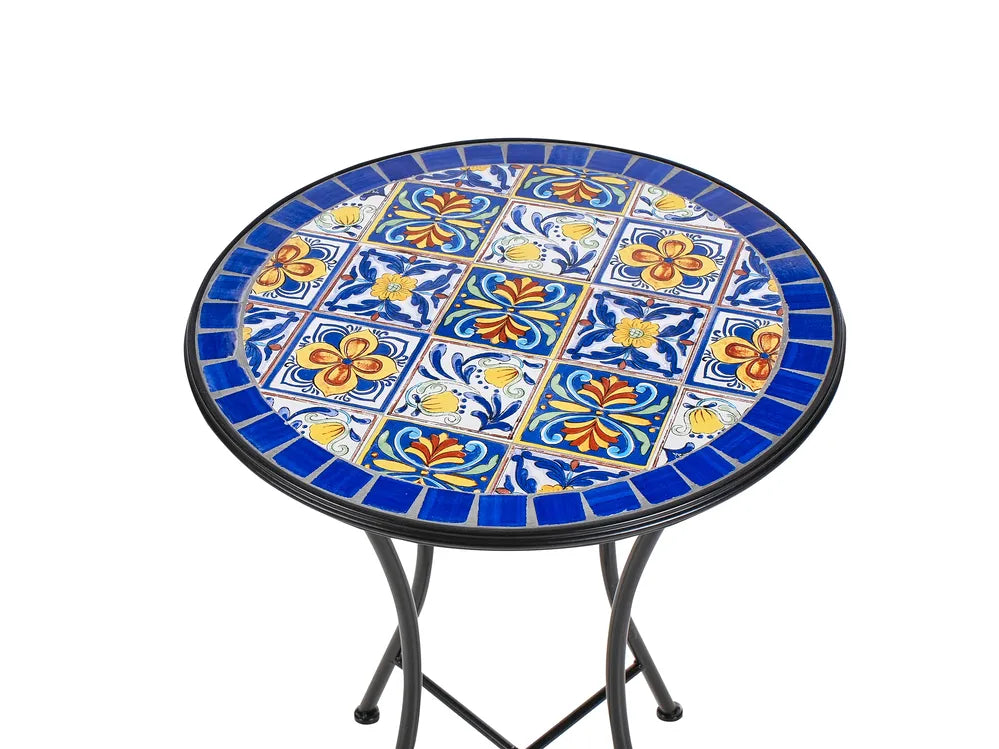 Bistro Set Folding Metal Black Jere