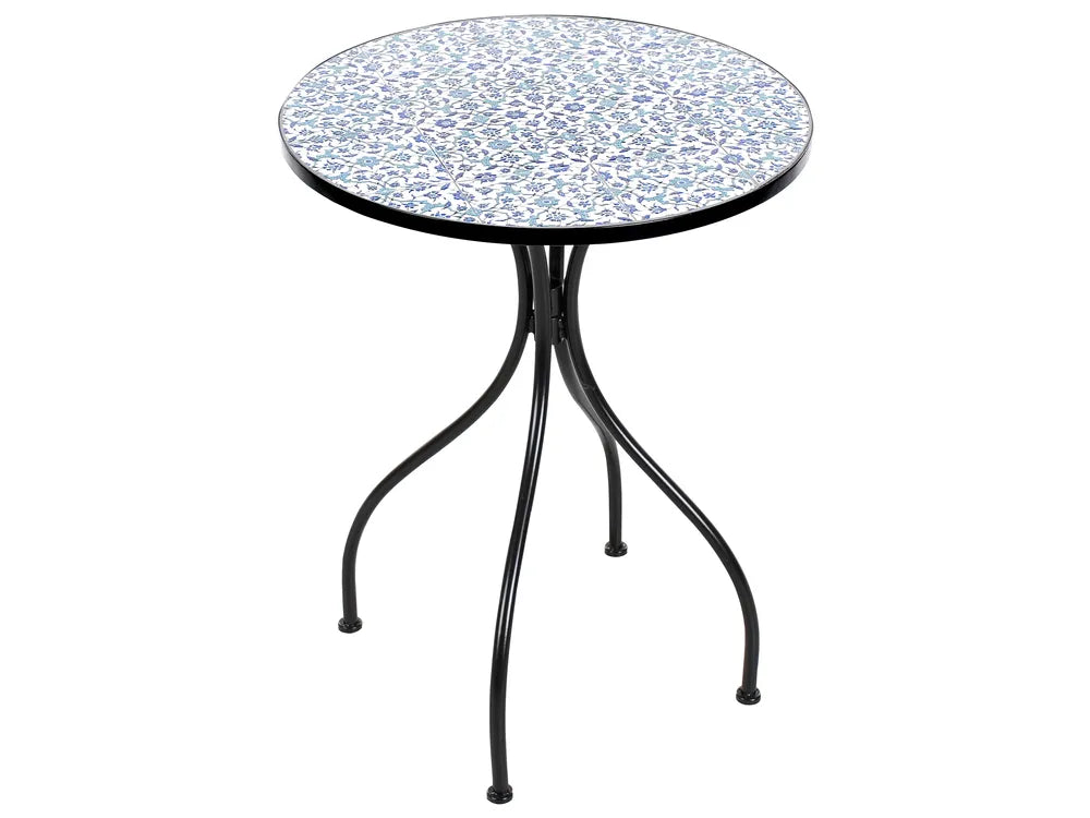 Bistro Set Folding Metal Black Pave