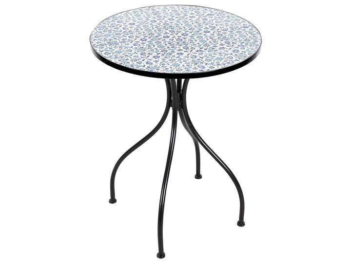 Bistro Set Folding Metal Black Pave