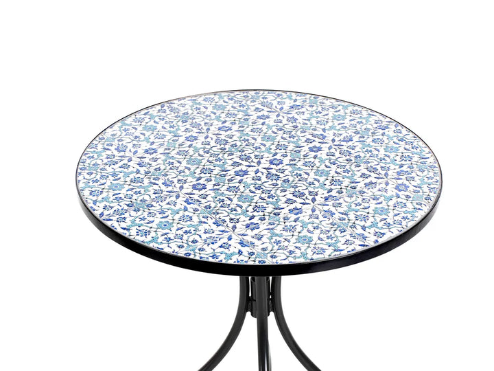 Bistro Set Folding Metal Black Pave