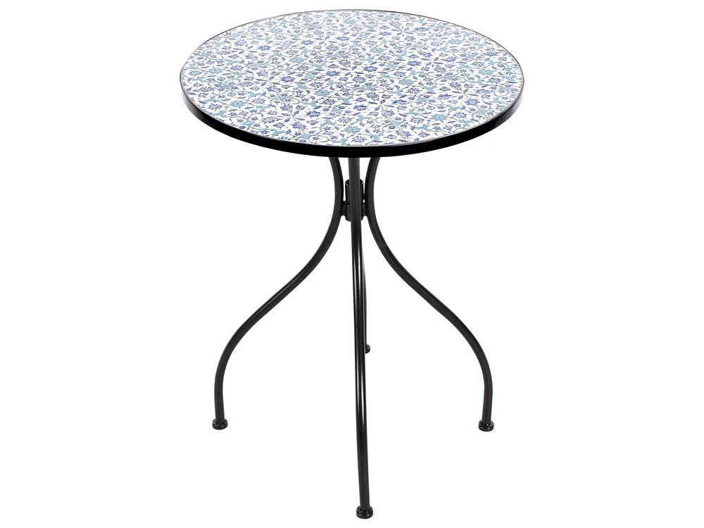Bistro Set Folding Metal Black Pave