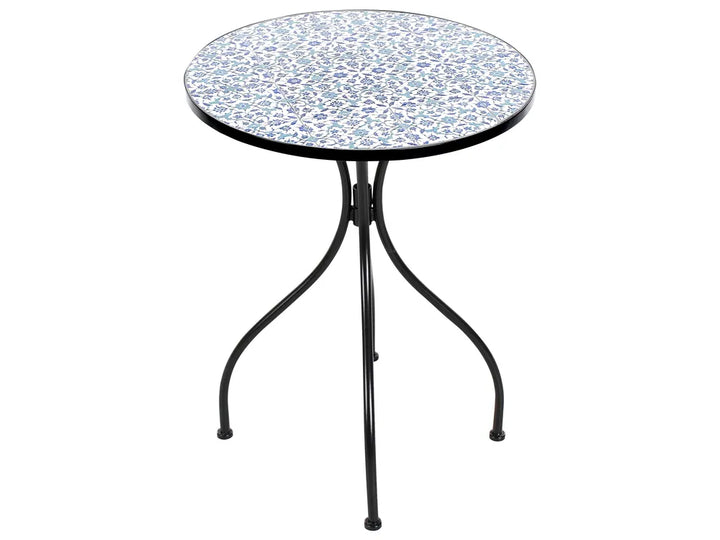 Bistro Set Folding Metal Black Pave