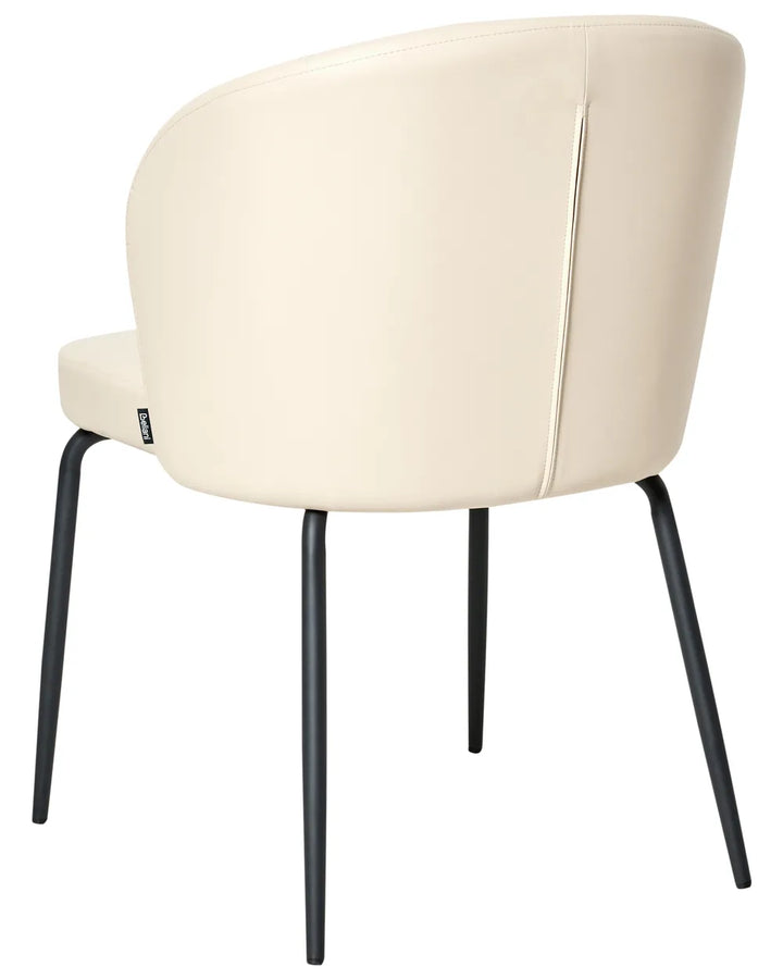 Set of 2 Dining Chairs Faux Leather Light Beige Venice