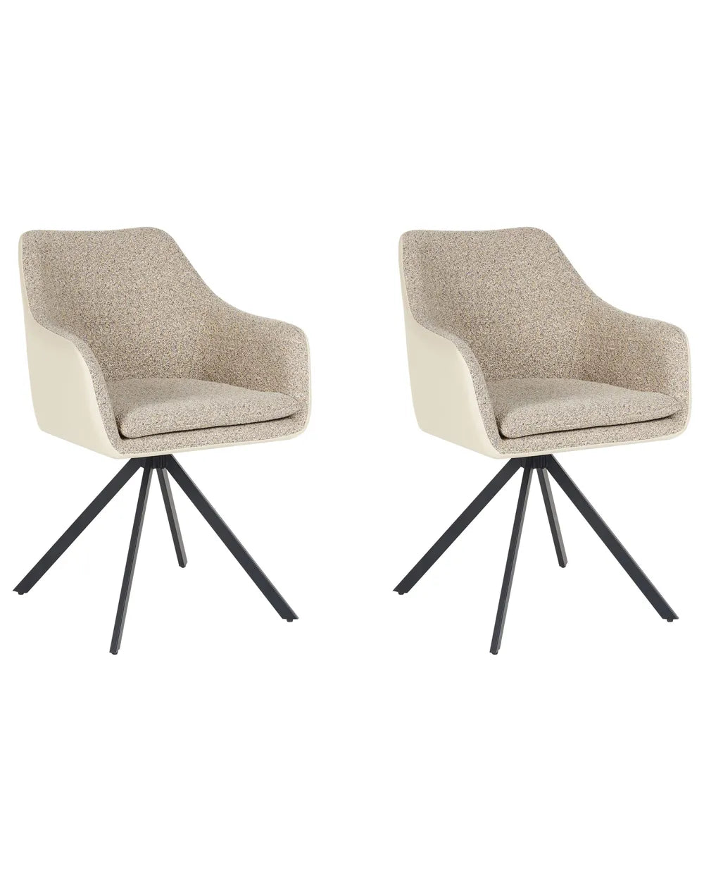 Set of 2 Dining Chairs Fabric Taupe Roan