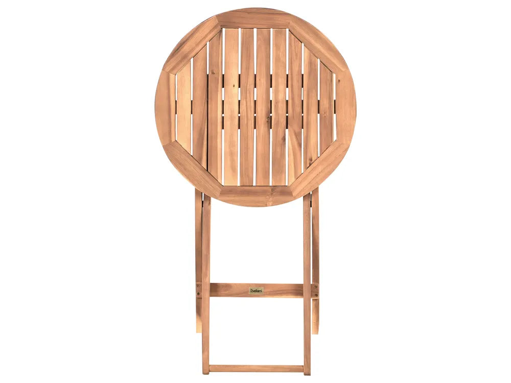 Bistro Set Acacia Wood Brown / Black Asana