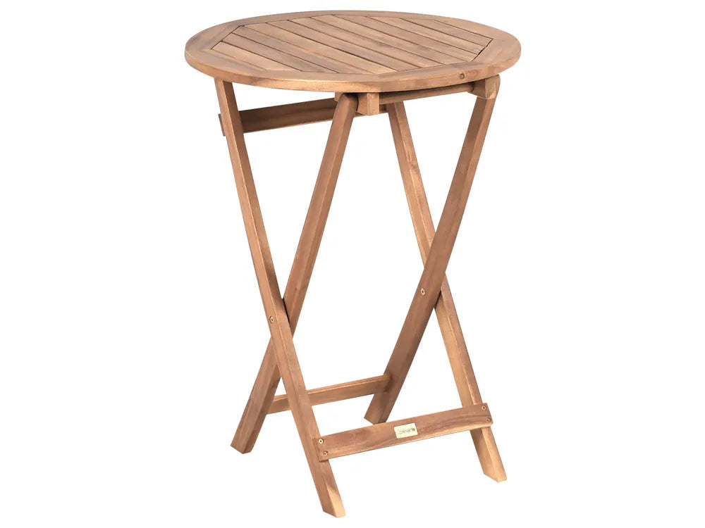 Bistro Set Acacia Wood Brown / Black Asana