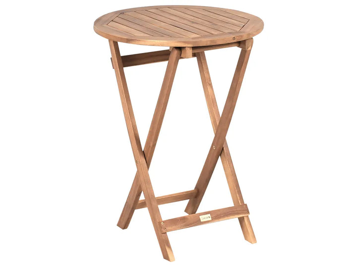 Bistro Set Acacia Wood Brown / Black Asana
