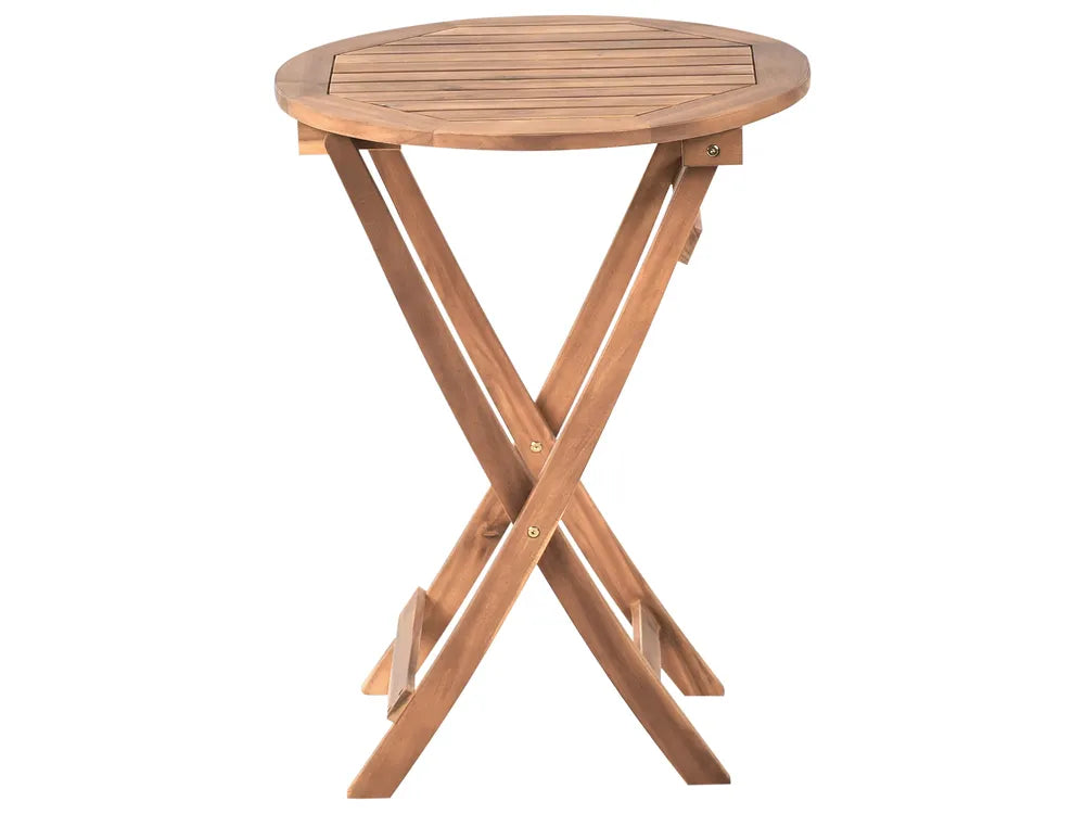 Bistro Set Acacia Wood Brown / Black Asana