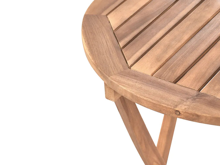 Bistro Set Acacia Wood Brown / Black Asana