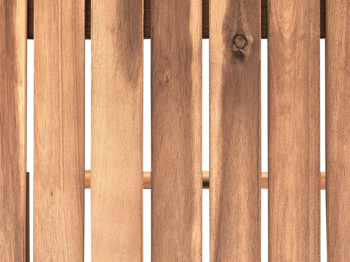 Bistro Set Acacia Wood Brown / Black Asana