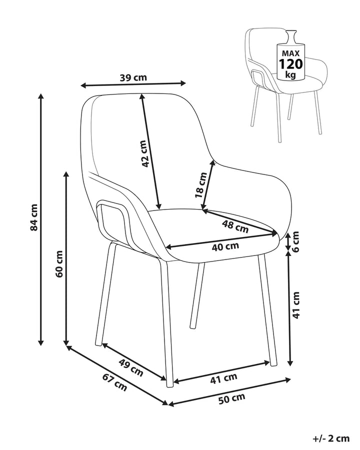 Dining Chair Boucle Off-White Erin