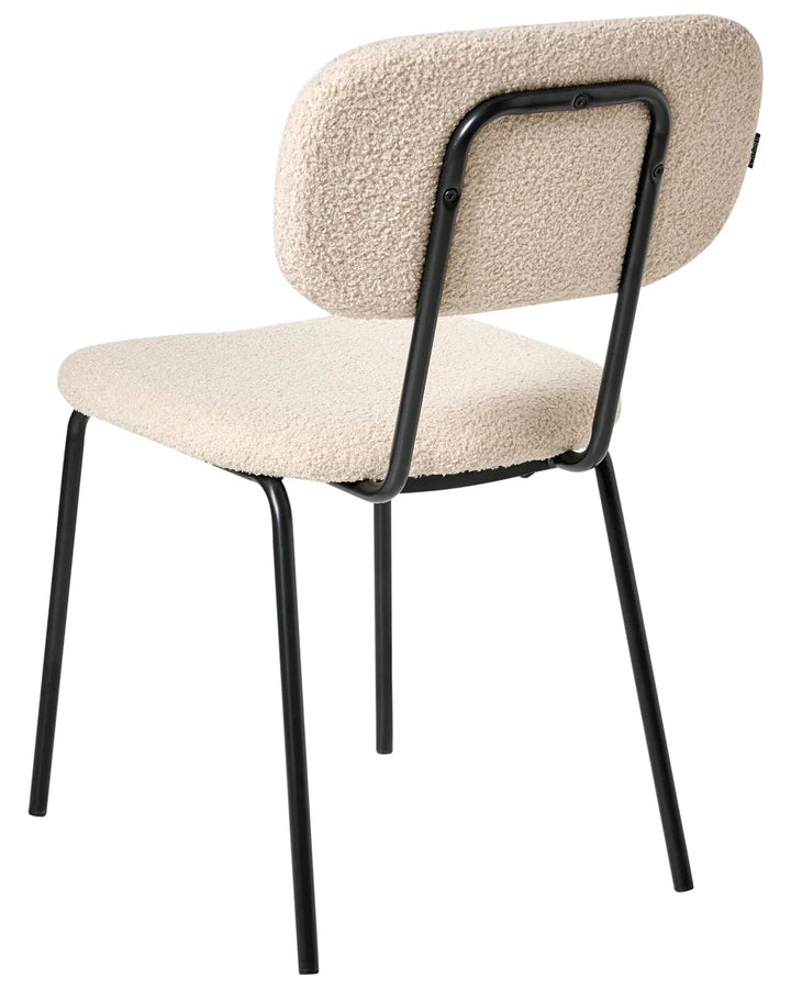 Set of 2 Chairs Boucle Beige Uly
