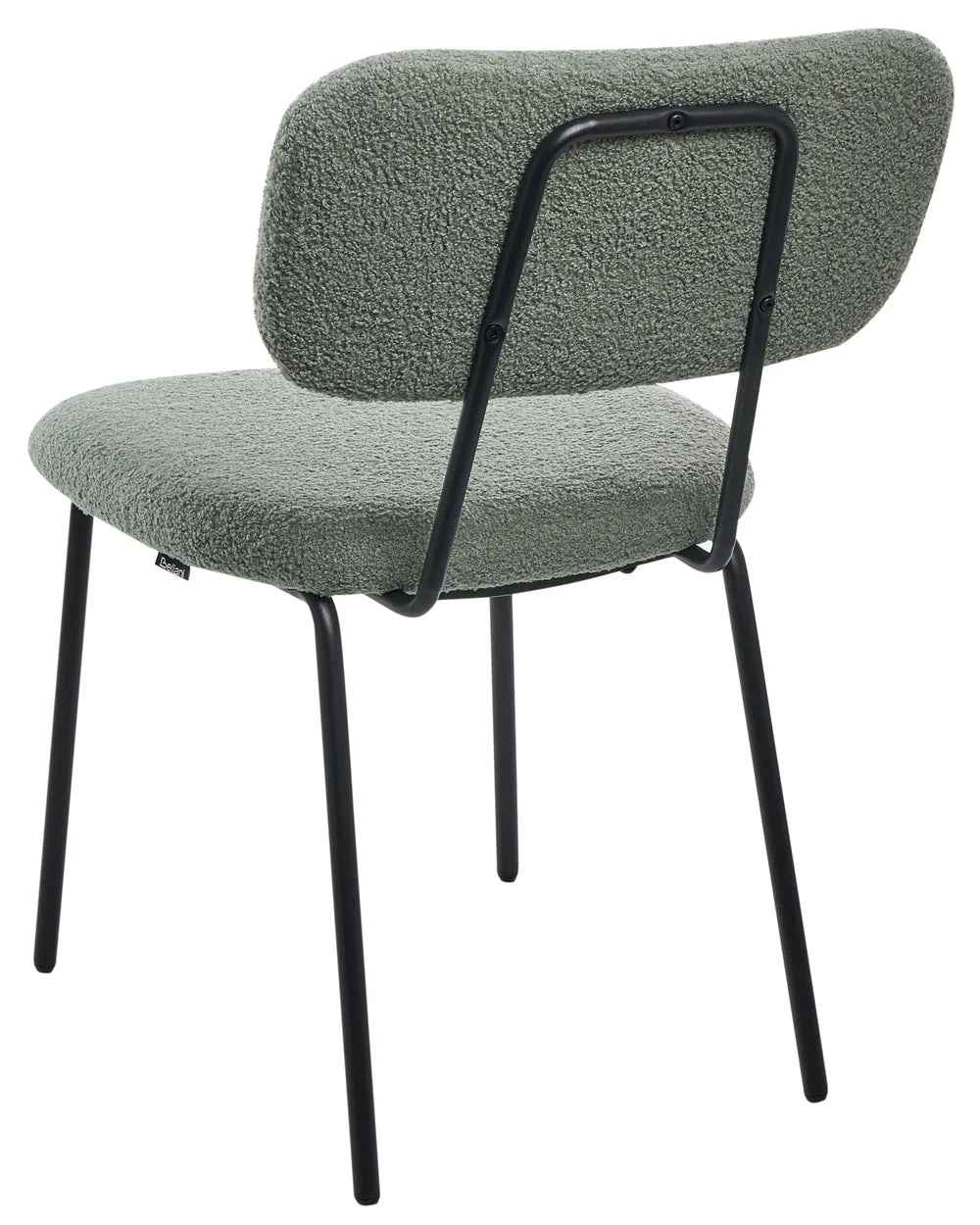 Set of 2 Chairs Boucle Light Green Uly