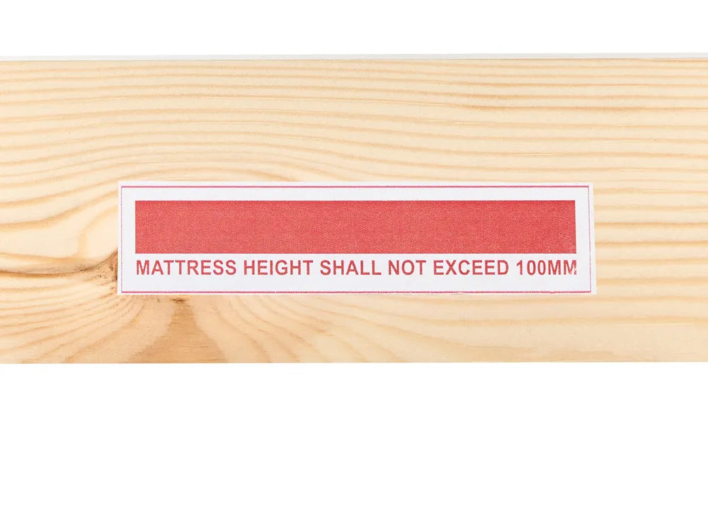Mid Sleeper Bed Pine Wood Havasxon 90 x 200 cm (EU Single) with Slide Light Brown