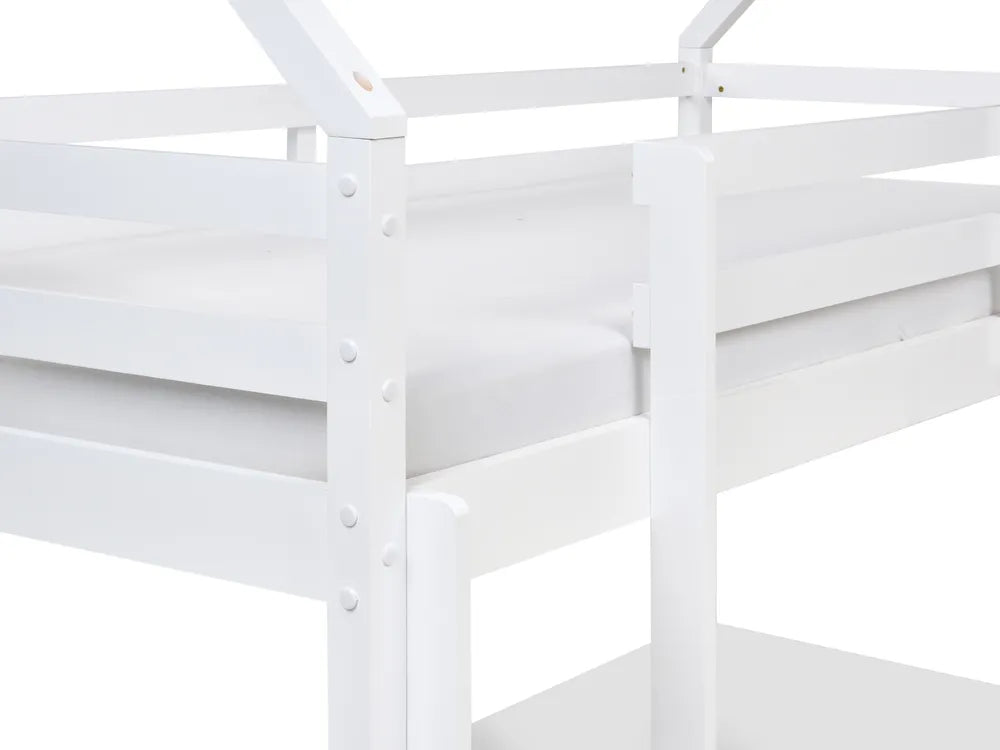 Bunk Bed with Drawers House Pine Wood Hyers 90 x 200 cm (EU Single) Pink