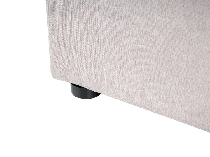 Ottoman Bed Chenille 140 x 200 cm (EU Double) Taupe Julie