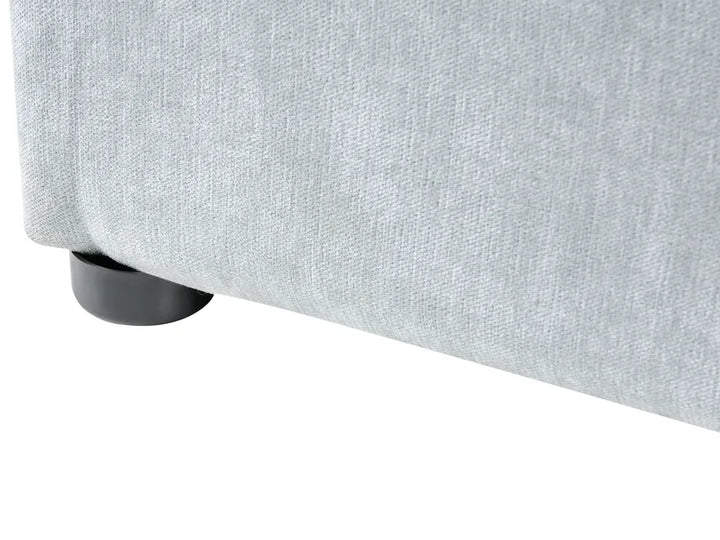 Ottoman Bed Chenille 140 x 200 cm (EU Double) Light Blue Julie