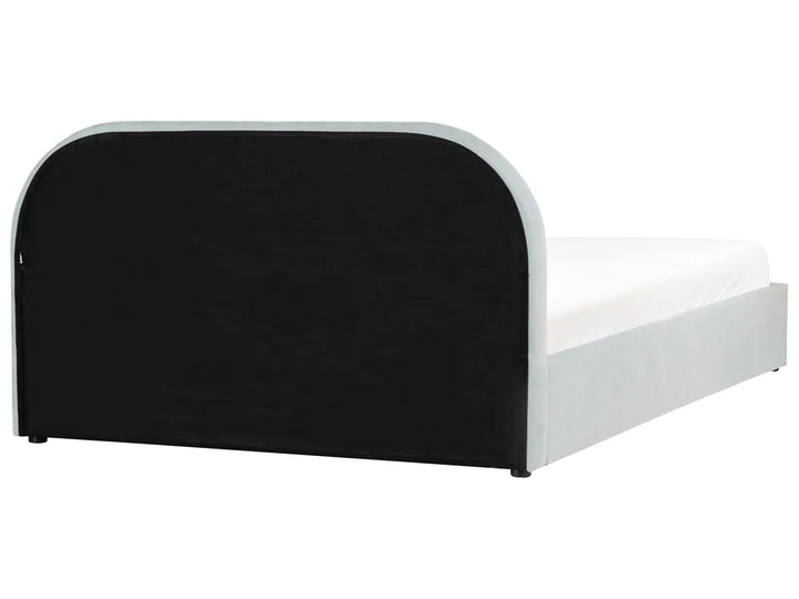 Ottoman Bed Chenille 160 x 200 cm (EU King Size) Light Blue Julie