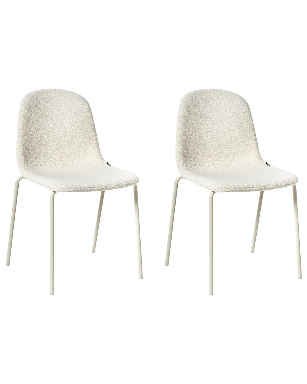 Set of 2 Conference Chairs Boucle Off-White Zara