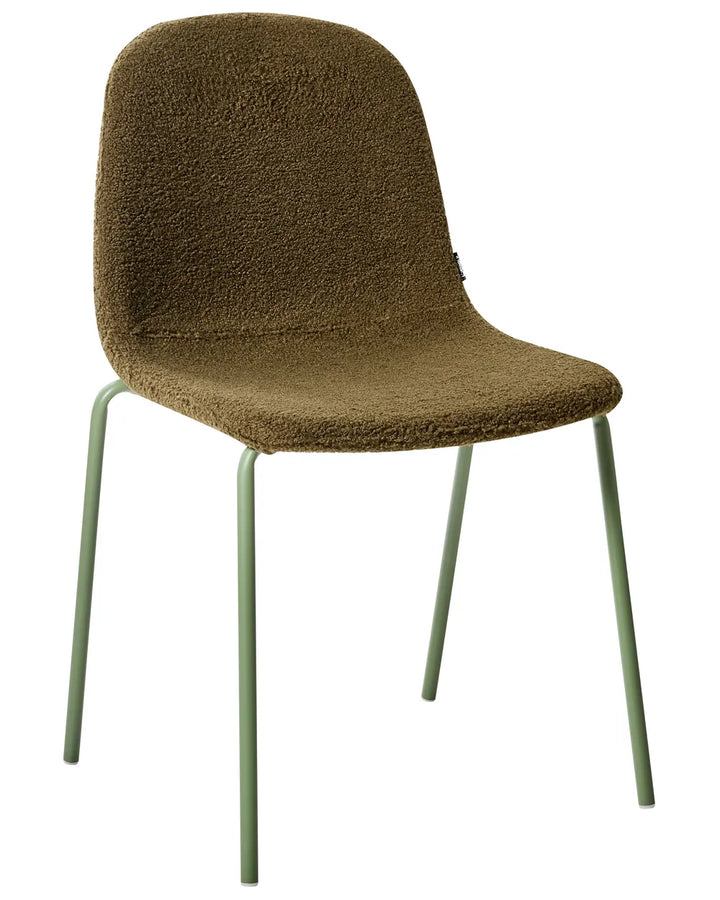 Set of 2 Conference Chairs Boucle Green Zara
