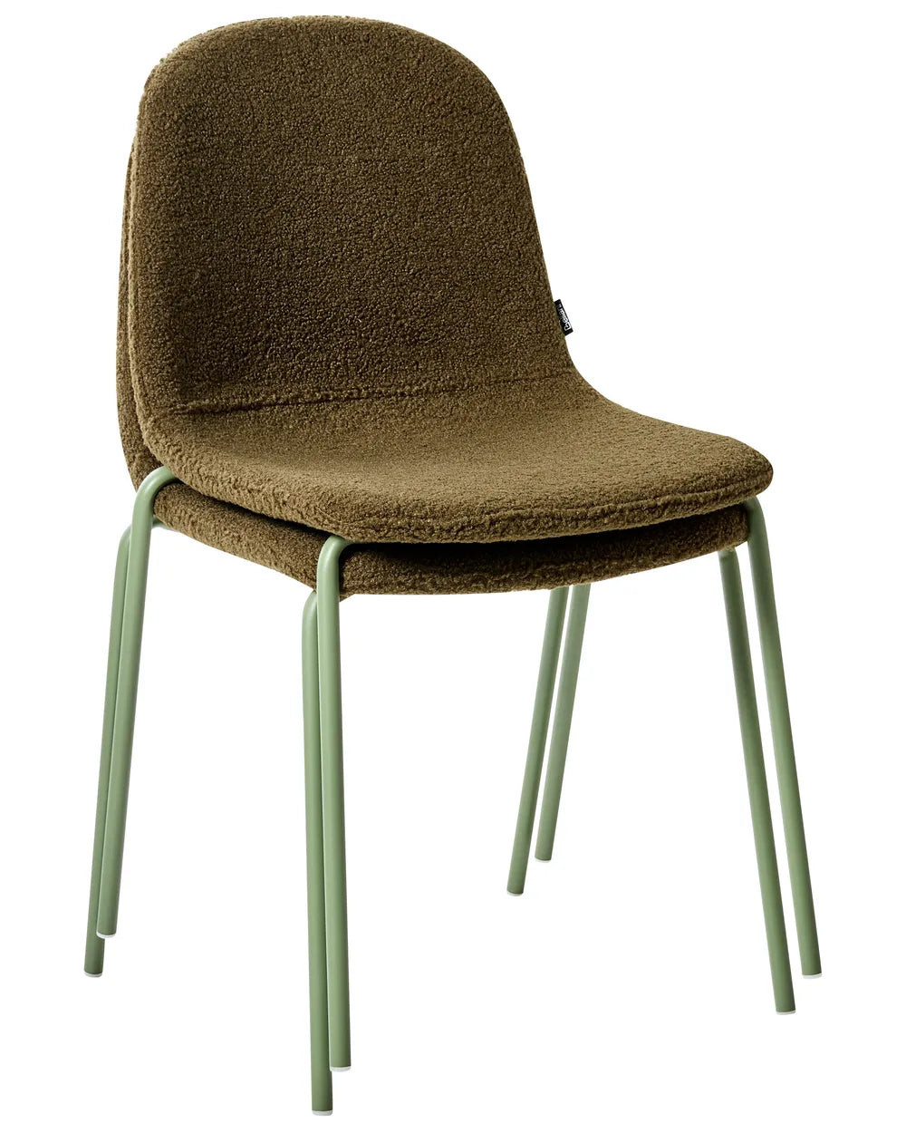 Set of 2 Conference Chairs Boucle Green Zara